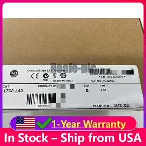 NEW Factory Sealed 1768-L43 AB 1768L43 CompactLogix L43 Controller Ser C FW 1.05 - Picture 1 of 1