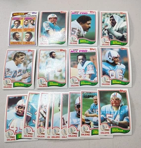 Juego de tarjetas de fútbol americano 1982 Topps Team de los Houston Oilers ~ casi nuevo - Imagen 1 de 1