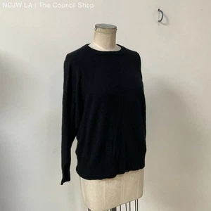 Jenni Kayne schwarzer Oversize-Pullover Kaschmir-/Wollmischung Rundhalsausschnitt - Bild 1 von 6