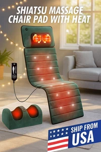 Estera de masaje de cuerpo completo almohadilla de masaje desmontable por calor alivio del dolor de tejido profundo - Imagen 1 de 9