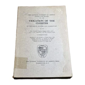 Violation of the Cloister Canon Law Studies No.148 Barry 1942 CUA Press - Bild 1 von 11