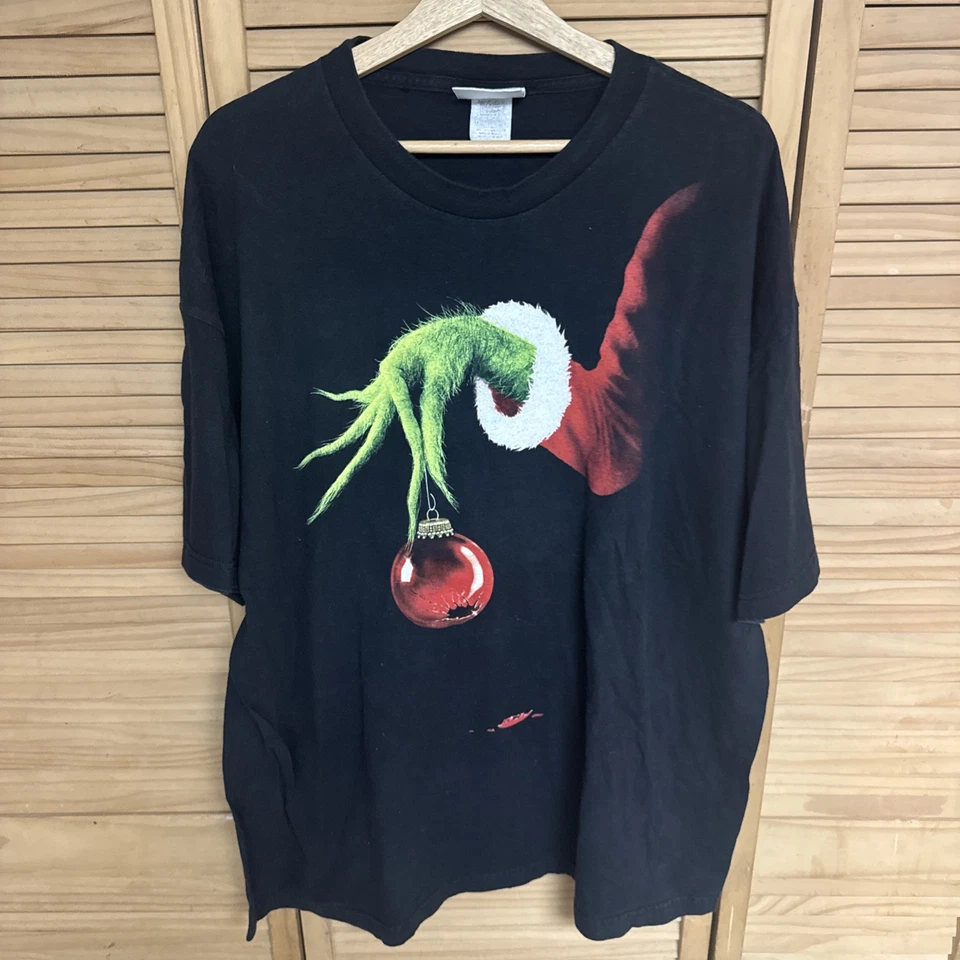 Dr Seuss How The Grinch Stole Christmas Promo Movie Shirt Black Size XXL - Image 1 of 3