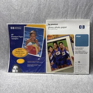 2 HP Premium Photo Paper Set Glossy + Sample Pack New Inkjet Compatible - Picture 1 of 7