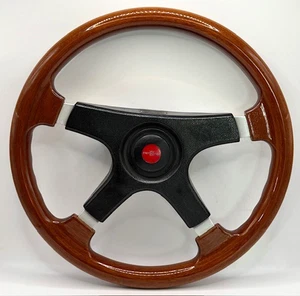 Vintage Personal Homolagated 350mm Wood Steering Wheel Fittipaldi Made in Italy - Picture 1 of 9