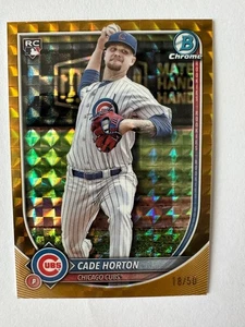 2025 Bowman Chrome - Cade Horton (RC) - Gold Geometric Refractor /50 - Bild 1 von 10
