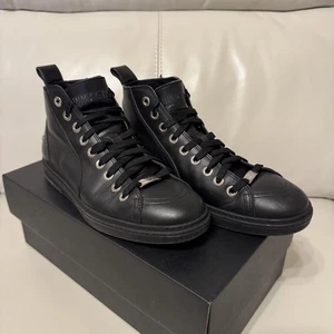 Jimmy Choo Zapatillas de Corte Alto Zapatos Cuero Negro Talla 41 EE. UU.... - Imagen 1 de 24
