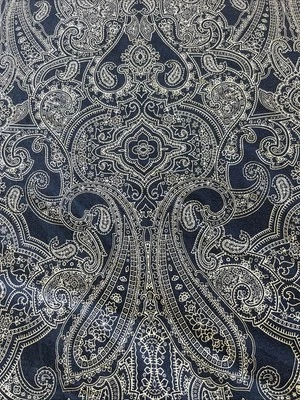 IKEA JÄTTEVALLMO KING & Sham Set Paisley Azul y Blanco Foto 1 de 4