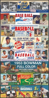 Tarjeta de béisbol Bowman 10"x20" 1948-1955 anuncio impresión PVC póster manto Robinson Foto 1 de 2