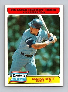 George Brett 1985 Topps Drake's Big Hitters Plus Super Pitchers #4 HOF NM-MT - Picture 1 of 2