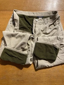 Vintage Woolrich Women Fleece Lined Beige High Rise Khaki Pants Size 14 (32x30) - Picture 1 of 11