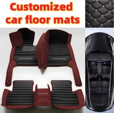Car Floor Mats For Mitsubishi Front & Rear Cargo Liner Custom Waterproof carpets - Image 1 of 4