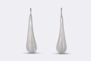 14k White Gold Teardrop Earrings (1.77g.) - Picture 1 of 3