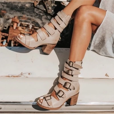Freebird by Steven Bond Sandal Gladiator Sandal Taupe 8 - Image 1 of 4