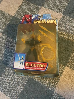 The Amazing Spiderman ELECTRO CON ACCIÓN LIGHTNING BOLT Toy Biz 2006 Difícil de encontrar Foto 1 de 2