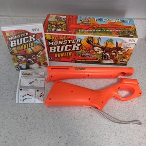 Cabela's Monster Buck Hunter gioco Nintendo Wii con accessorio pistola colpo superiore e scatola - Foto 1 di 14