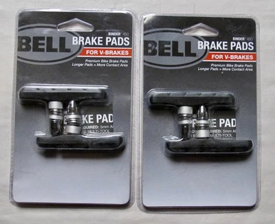 Dos juegos nuevos de BELL BINDER 450 V-BRAKES PASTILLAS DE FRENO PREMIUM PARA BICICLETA Foto 1 de 3