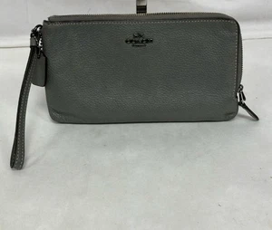 COACH Grey Leather Clutch, *Clean Mint Condition Light Use - Picture 1 of 10
