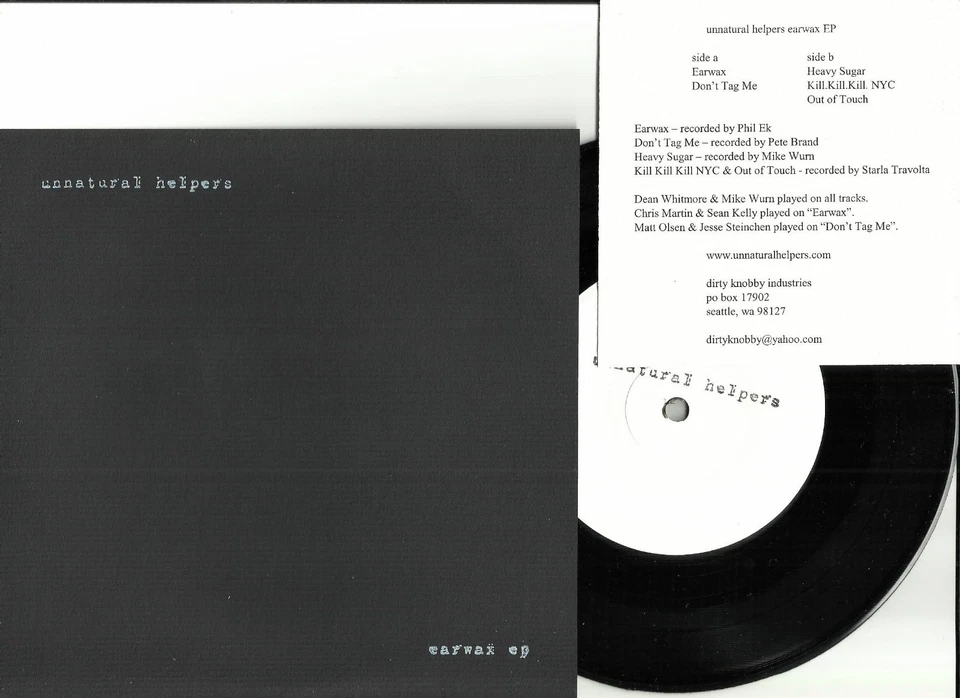 UNNATURAL HELPERS Earwax Ep 5 UNRELEASE Trx ONLY 500 MADE 7 INCH VINYL Numbered - Image 1 of 1