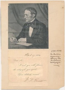 1854 signed Autogramm WILLIAM H PRESCOTT Eminent Historian History of Spain - Bild 1 von 2