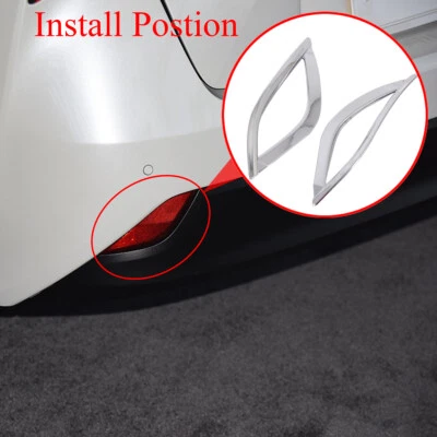 For Toyota Prius 2019-2021 Chrome Rear Fog Light Lamp Cover Trim Accessories 2X - Image 1 of 4