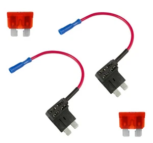 2 x 12 V Add A Circuit Huckepack Sicherung Adapter Wasserhahn Standard Klingenhalter 10 AMP - Bild 1 von 3