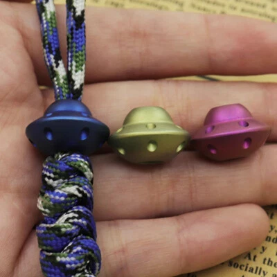 EDC Titanium Alloy camping Knife colorful Bead Lanyard  Pendant Outdoor Bracelet - Image 1 of 3