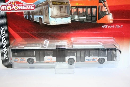 Majorette 212053303 - Man Lion ´S City G Bus - Park & Ride (Silver) - New - Image 1 of 1