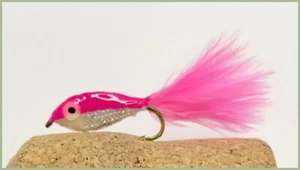 Pink Epoxy Minnow Fry Muster Forellen Fliegen Größe 10 Menge wählbar Marabuschwanz - Bild 1 von 1