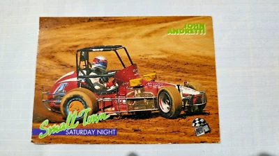 JOHN ANDRETTI  AUTO RACING  CARD "SMALL TOWN SATURDAY NIGHT" - EX COND FREE SHIP - Image 1 of 2