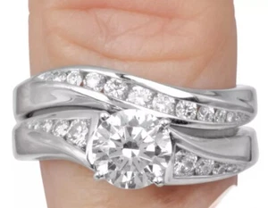 John Bagley Diamond Crystal 14K Gold Mounting Engagement Ring Set 8.2 G - Picture 1 of 9