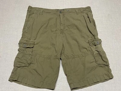 Pantalones Cortos Carga BKE Hebilla Negros Para Hombres 40 Verde Grafito Ripstop Ajuste Atlético Foto 1 de 4