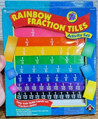 Learning Resources Rainbow Fraction Plastic Tiles Activity Set - Image 1 of 4