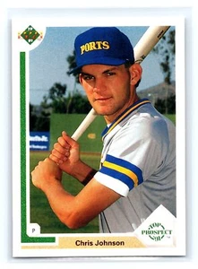 1991 Upper Deck #56 Chris Johnson Top Prospect Milwaukee Brewers Mint - Picture 1 of 2