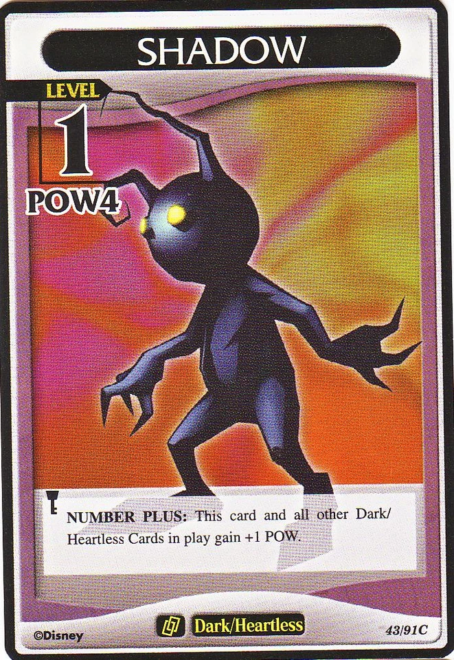 KINGDOM HEARTS TCG Base Set 43/91C SHADOW Level 1 NM Disney Trading Card ccg - Image 1 of 1