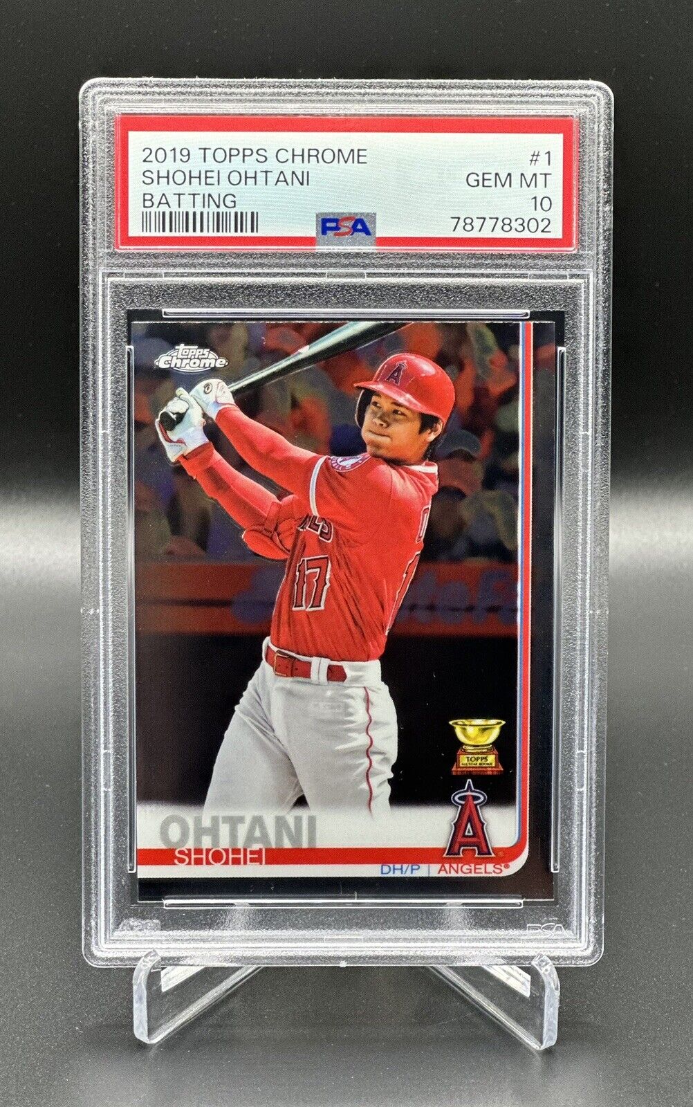 SHOHEI OHTANI - 2019 Topps Chrome #1 (batting) All-Star Rookie- PSA 10 GEM MT