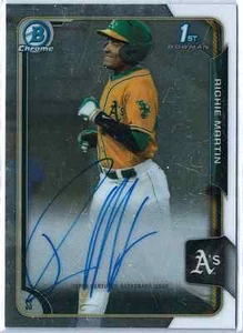 2015 Bowman Chrome Draft Richie Martin Prospect Autograph #BCA-RM Athletics - Picture 1 of 2