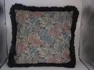 Vtg. Tapestry Fringed Throw Pillow - Picture 1 of 2