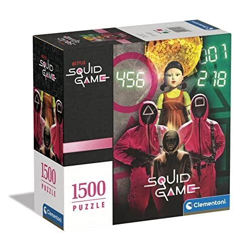 Clementoni- Squid Game Game-1500 Pezzi Adulti, Serie TV, Puzzle Netflix, (W4p) - Immagine 1 di 1