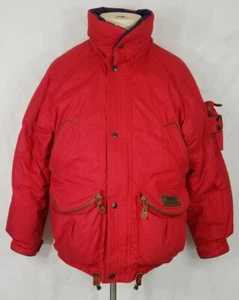 Vintage Brambilla red blue embroidered reversible down puffer coat juniors 14-16 - Picture 1 of 10