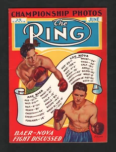 June 1939 The Ring Boxing Magazine – Max Baer & Lou Nova Cover  A5216 - Picture 1 of 1