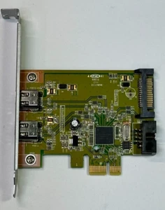 HP 628008-001 Dual Port FIREWIRE IEEE PCI Express X1 CARD W/ Low Profile H5-4(4) - Picture 1 of 4