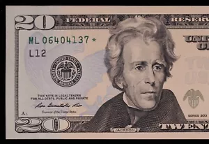 $20 2013 GEM CU Star Federal Reserve Note ML06404137* San Francisco, 640K Run 3 - Picture 1 of 3
