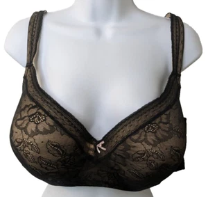 Cacique, Modern Lace bra, black, size 42F - Picture 1 of 4