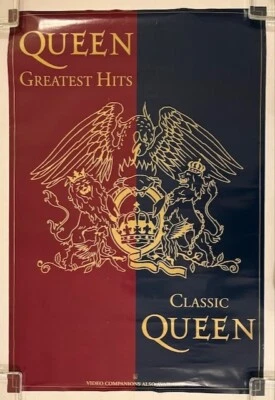 Queen Greatest Hits & Classic Queen 1992 US PROMO Only POSTER Freddy Mercury - Image 1 of 4