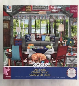 Ceaco Lake Cabin 300-teilige Puzzlebox ist geöffnet, aber Tasche ist versiegelt - Bild 1 von 1