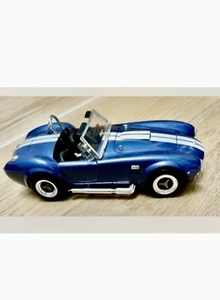Collectible Welly 1:24 1965 Shelby Cobra 427 SC Diecast Model Racing Car Blue - Picture 1 of 9