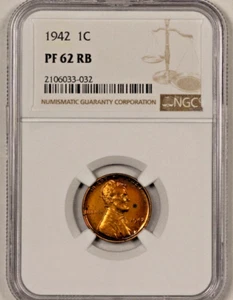 1942 NGC PF62 PR62 RB  Proof Lincoln Cent - Picture 1 of 2