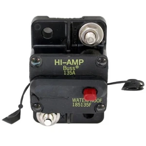 Eaton Bussmann Boat Circuit Breaker 185135F | Surface Mount 135A 42VDC - Picture 1 of 3