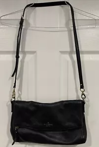 KATE SPADE Black Soft Leather Adjustable Strap Crossbody Shoulder Handbag - Picture 1 of 12