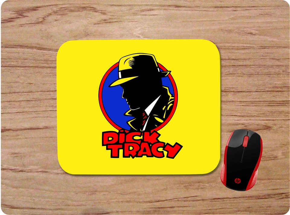 DICK TRACY DETECTIVE YELLOW NEOPRENE NON-SLIP SOFT MOUSE PAD USA SHIP - Image 1 of 1
